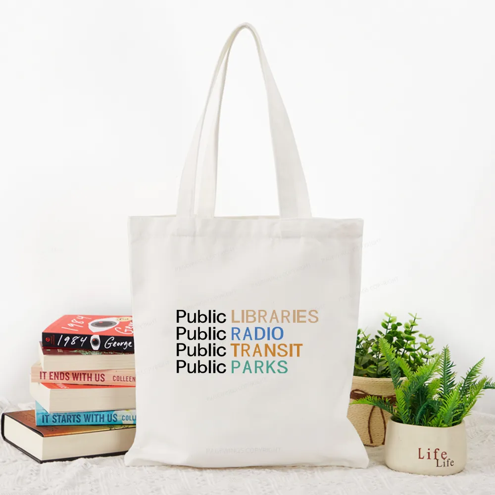 Pagewings Public Libraries Radio Transit Parks Tote Bag