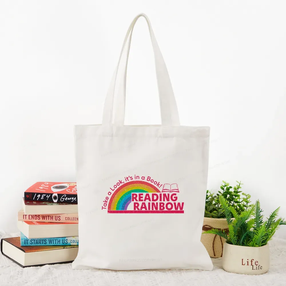 Pagewings Reading Rainbow Tote Bag