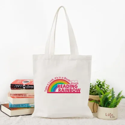 Pagewings Reading Rainbow Tote Bag