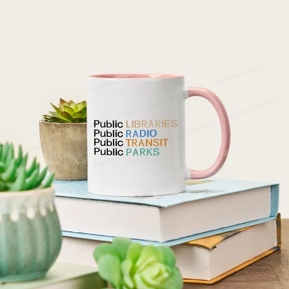Pagewings Public Libraries Radio Transit Parks Mug