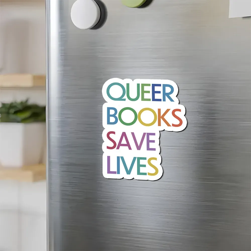 Pagewings Queer Books Save Lives Fridge Magnet