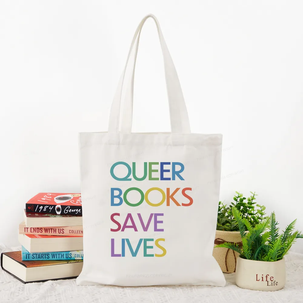 Pagewings Queer Books Save Lives Tote Bag
