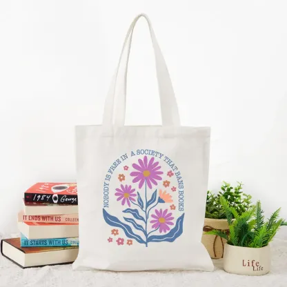 Pagewings Read Banned Books, Social Justice Gift Tote Bag