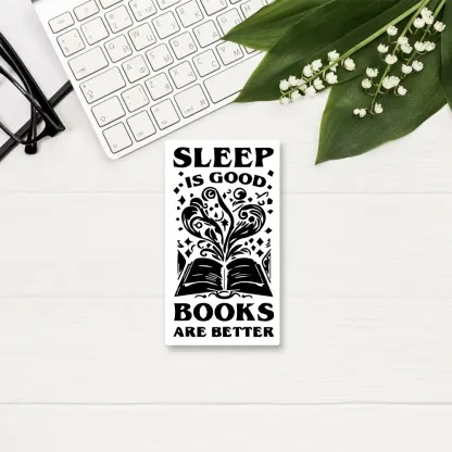Pagewings Sleep is Good Books are Better Sticker