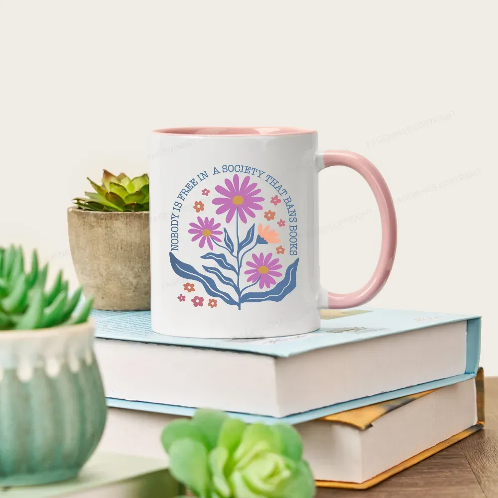 Pagewings Read Banned Books, Social Justice Gift Mug