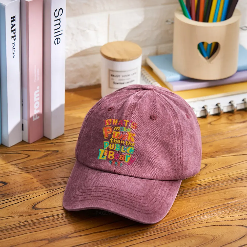 Pagewings What’s More Punk Than The Public Library Washed Cap