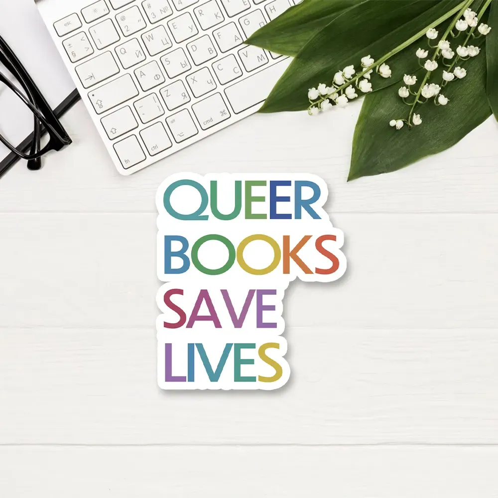 Pagewings Queer Books Save Lives Sticker