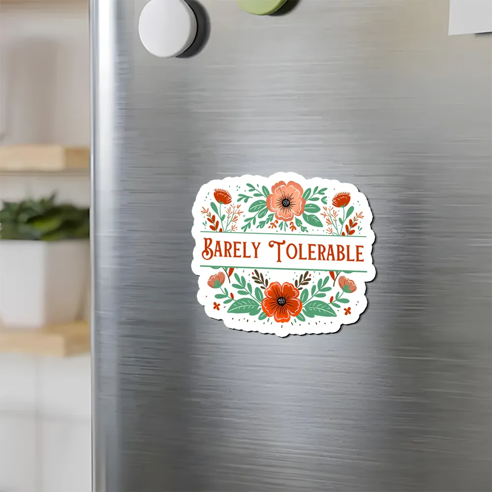 Pagewings Barely Tolerable Book Lover Bookish Fridge Magnet