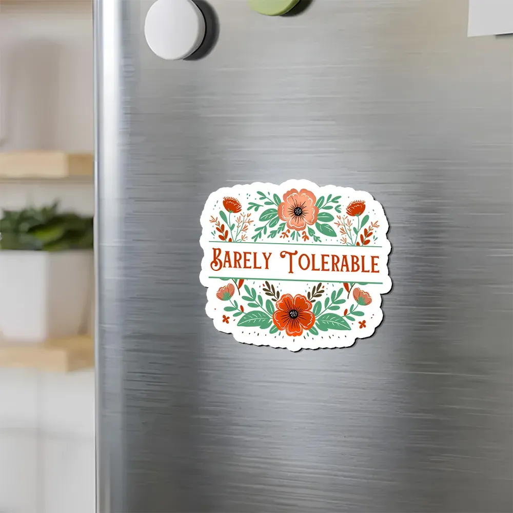 Pagewings Barely Tolerable Book Lover Bookish Fridge Magnet
