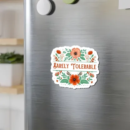 Pagewings Barely Tolerable Book Lover Bookish Fridge Magnet