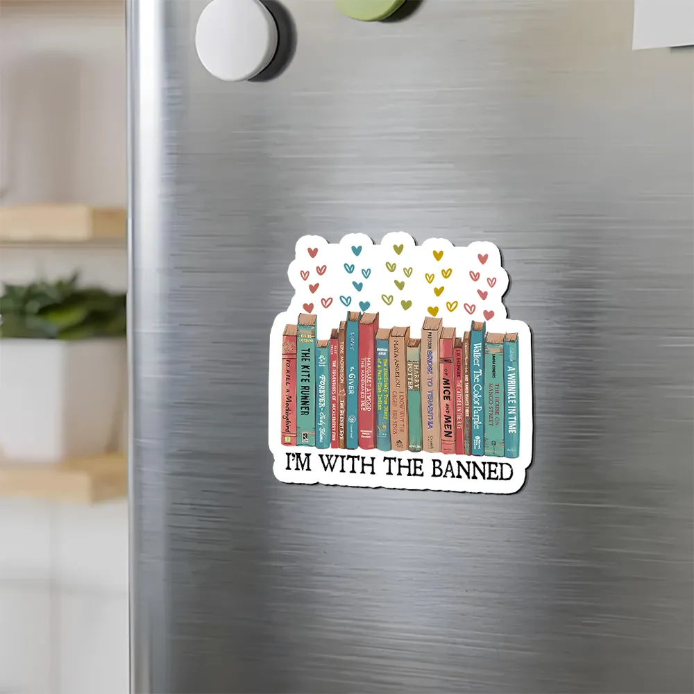 Pagewings I'm With The Banned Fridge Magnet