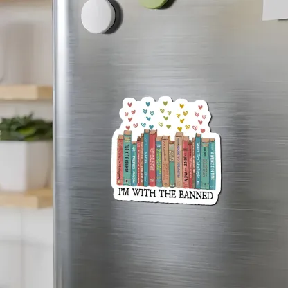 Pagewings I'm With The Banned Fridge Magnet