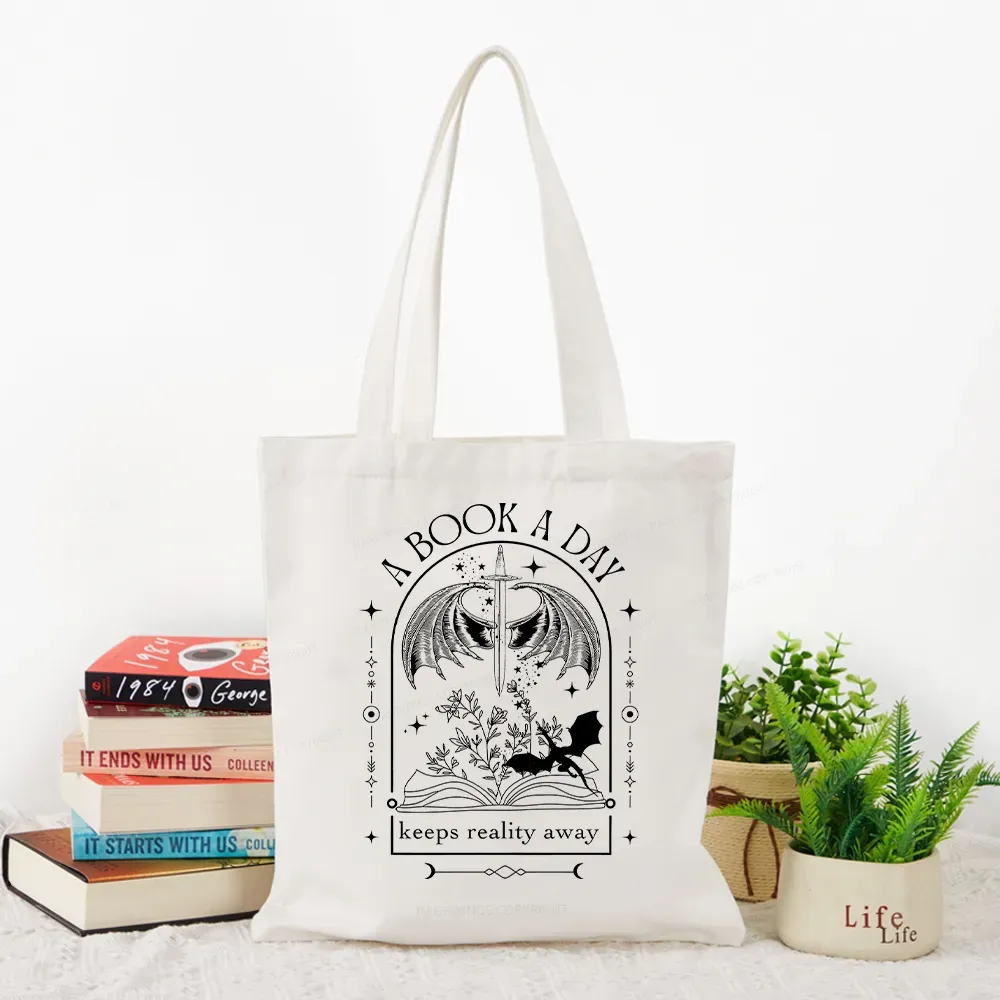 Pagewings A Book a Day Dragon Tote Bag