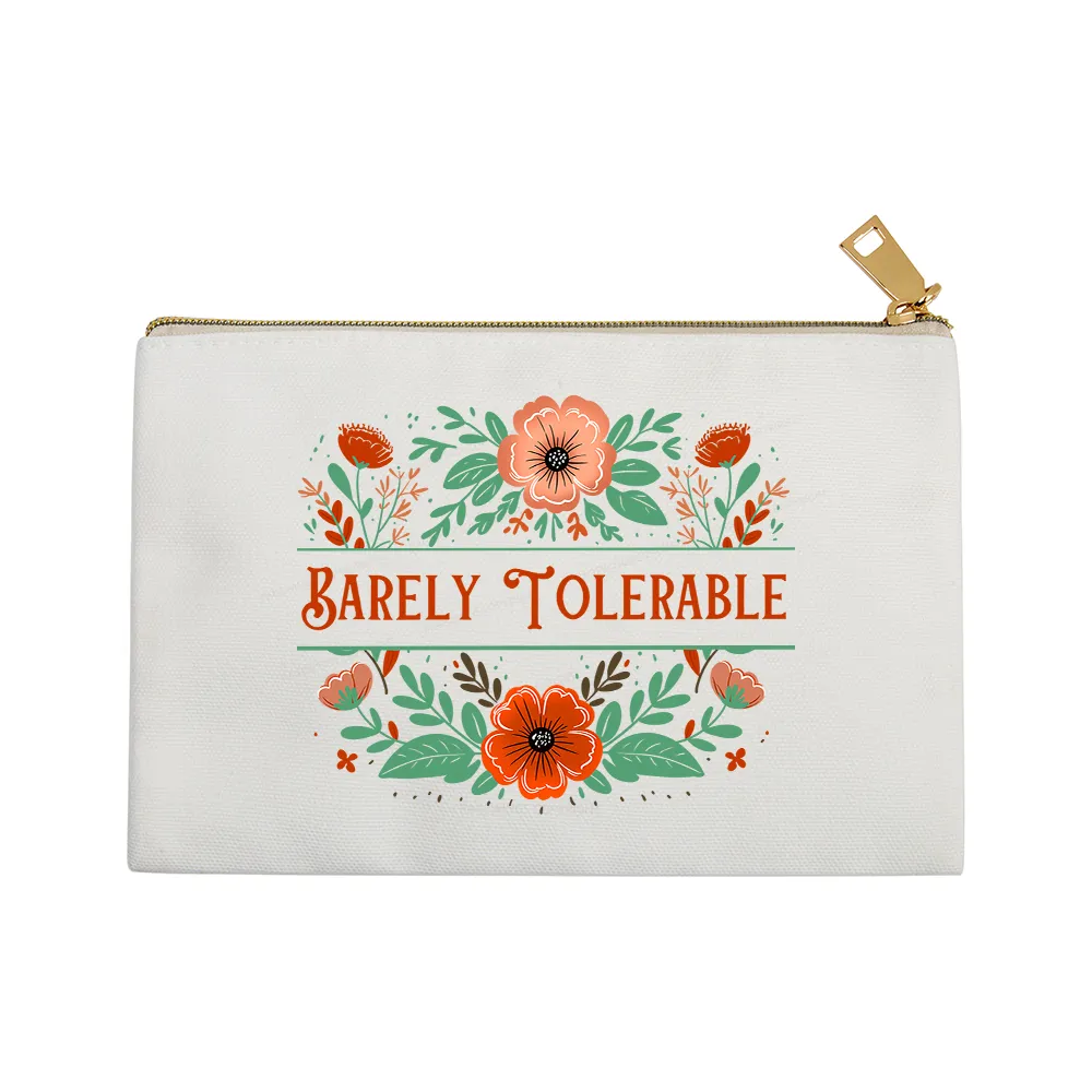 Pagewings Barely Tolerable Book Lover Bookish Pouch