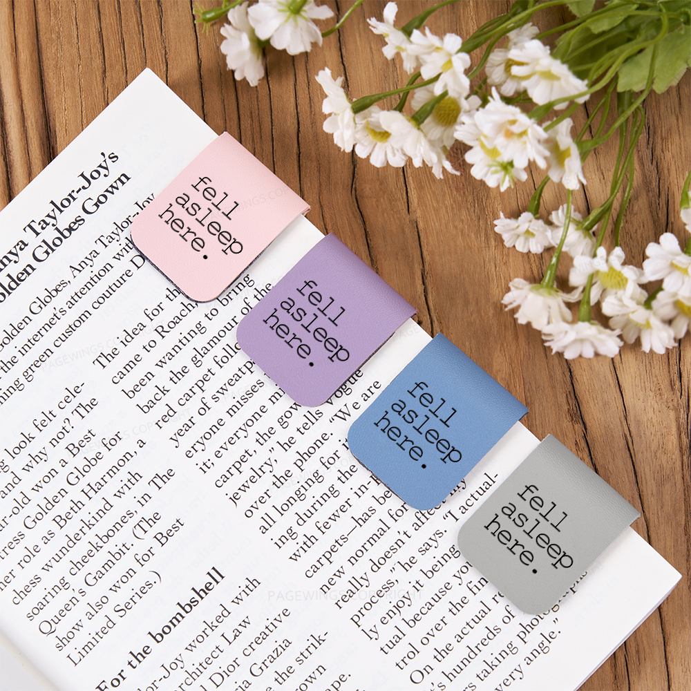 Pagewings Fell Asleep Here Magnetic Bookmark