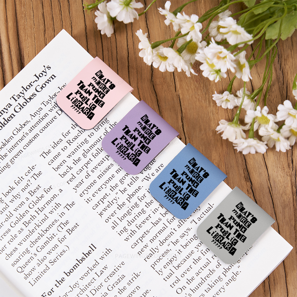 Pagewings What’s More Punk Than The Library Feathers Quotes Magnetic Bookmark