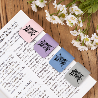 Pagewings Support Your Local Library Feathers Quotes Magnetic Bookmark