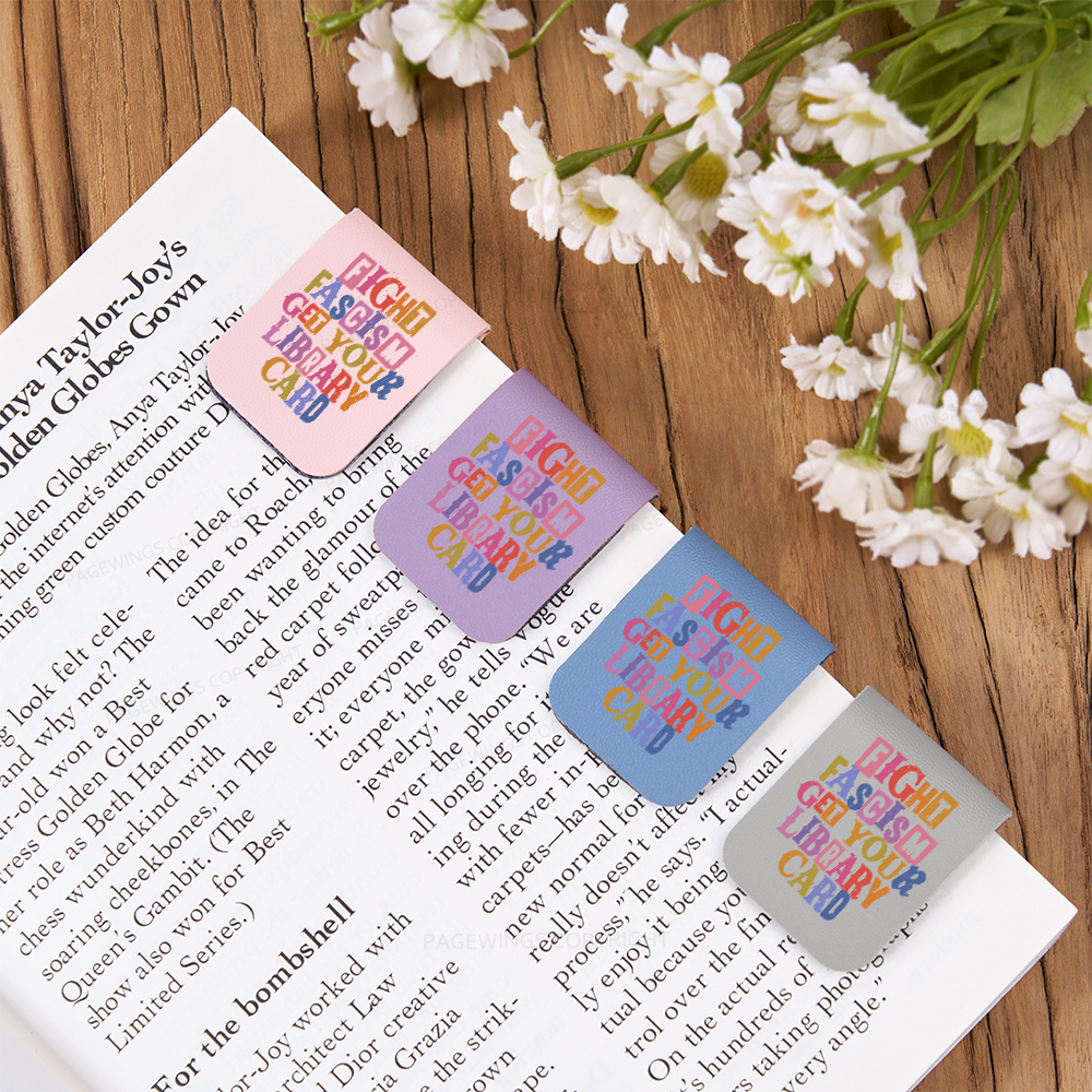 Pagewings Get Your Library Card Feathers Quotes Magnetic Bookmark