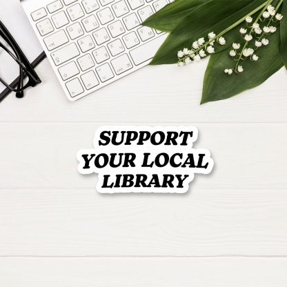 Pagewings Support Your Local Library Sticker