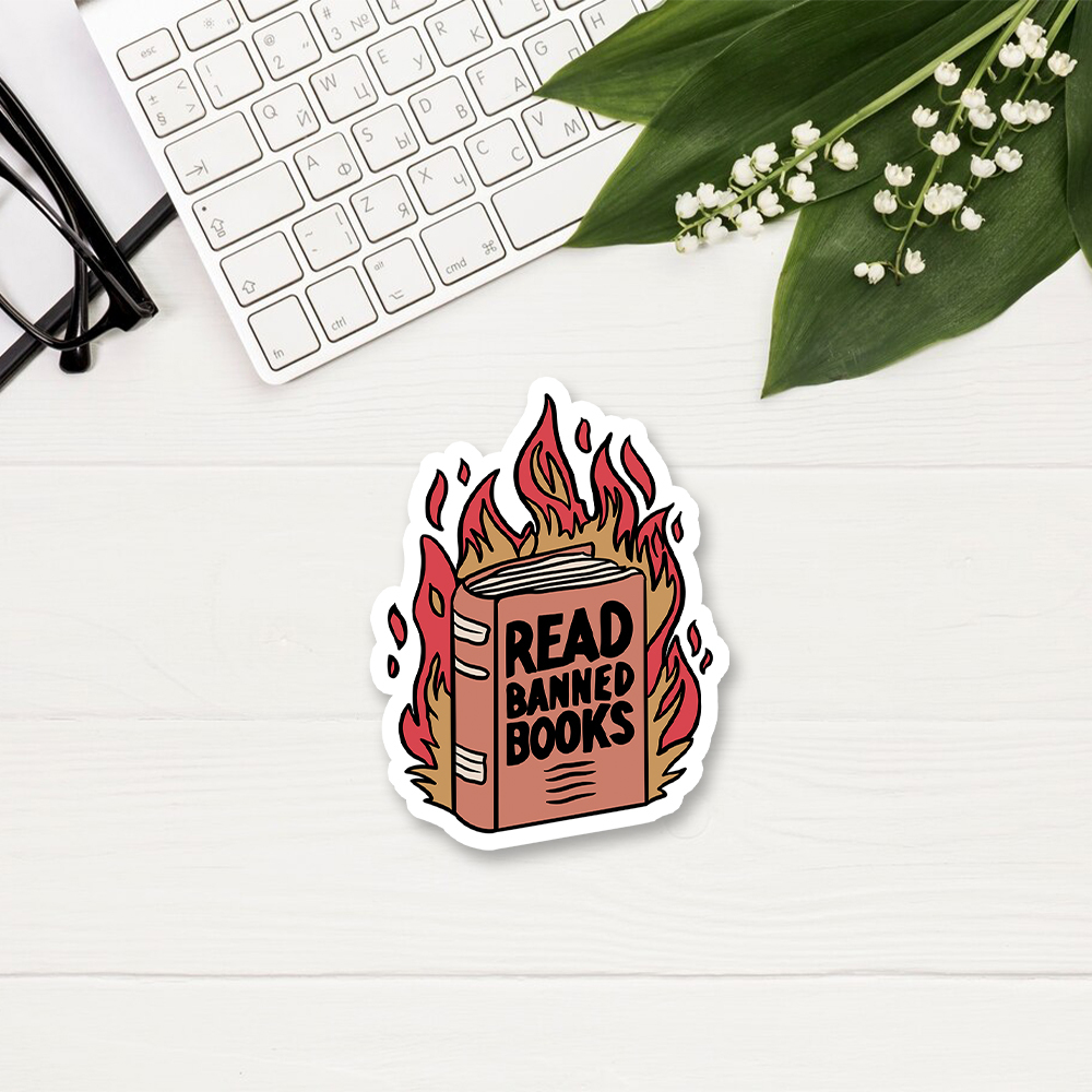 Pagewings Read Banned Books Sticker