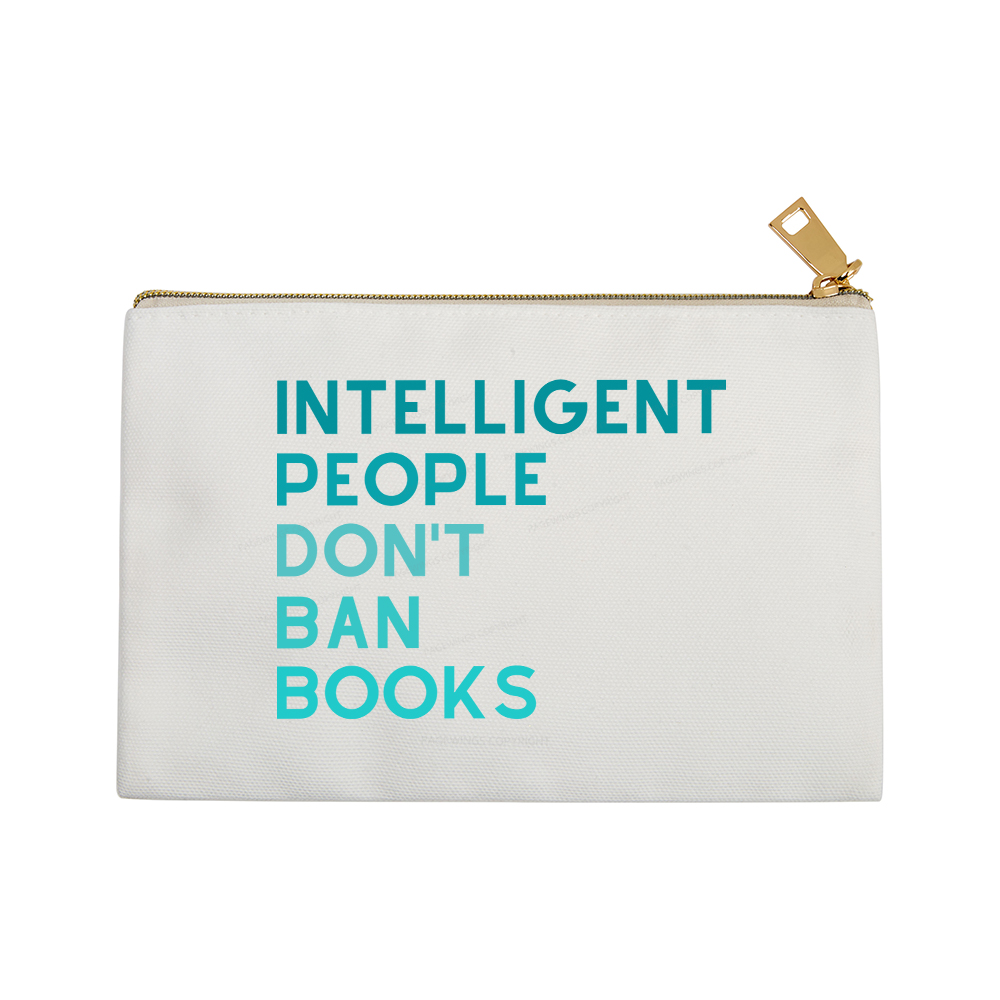 Pagewings Intelligent People Don't Ban Books Librarian Pouch