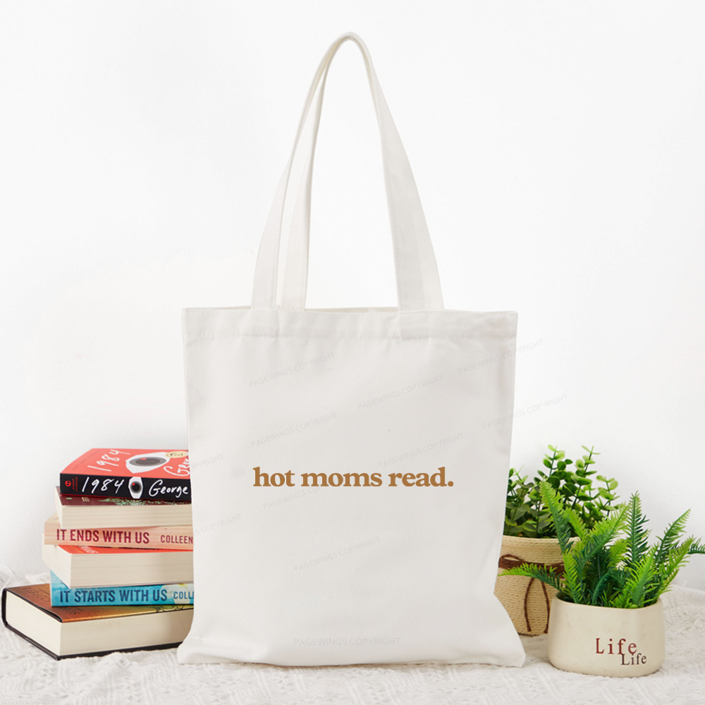 Pagewings Hot Moms Read Tote Bag