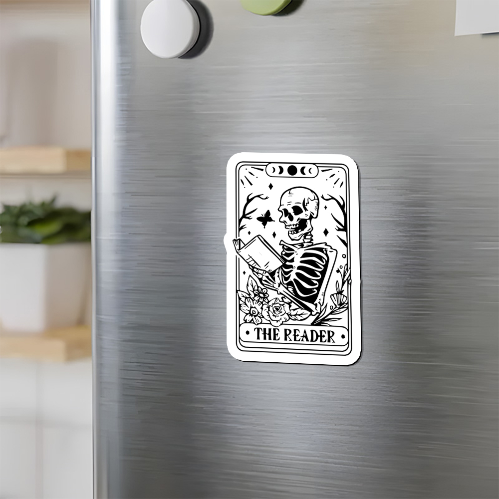 Pagewings Halloween The Reader Tarot Card Fridge Magnet