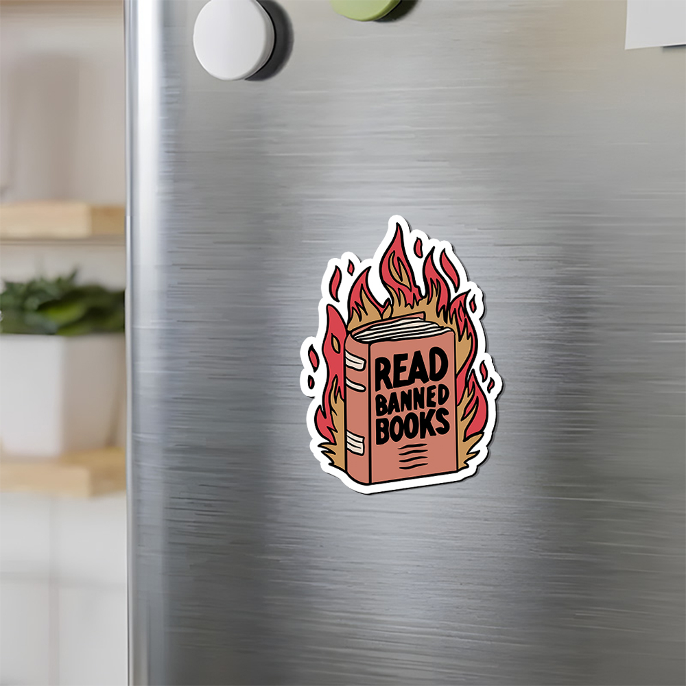 Pagewings Read Banned Books Fridge Magnet