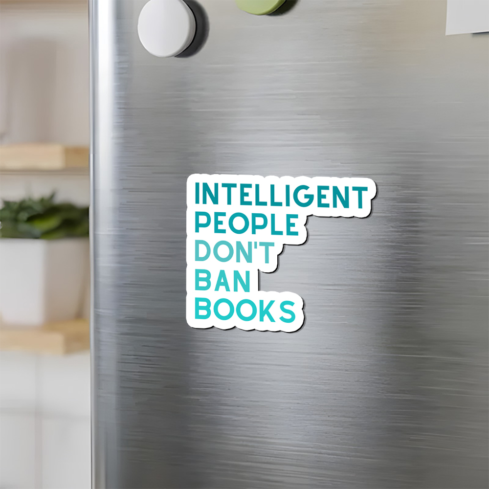 Pagewings Intelligent People Don't Ban Books Fridge Magnet