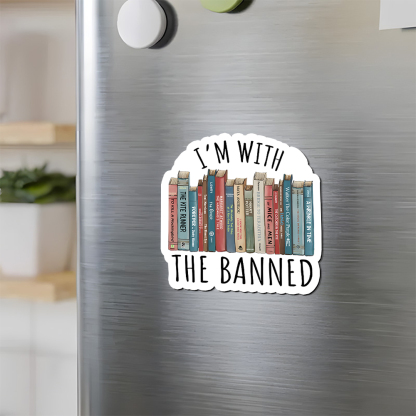 Pagewings I'm With The Banned Fridge Magnet