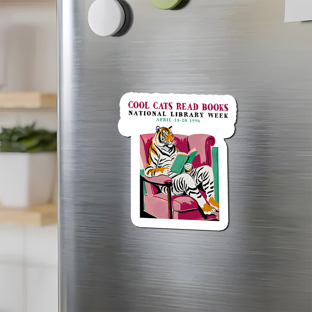 Pagewings Library Week Poster 1996 Fridge Magnet