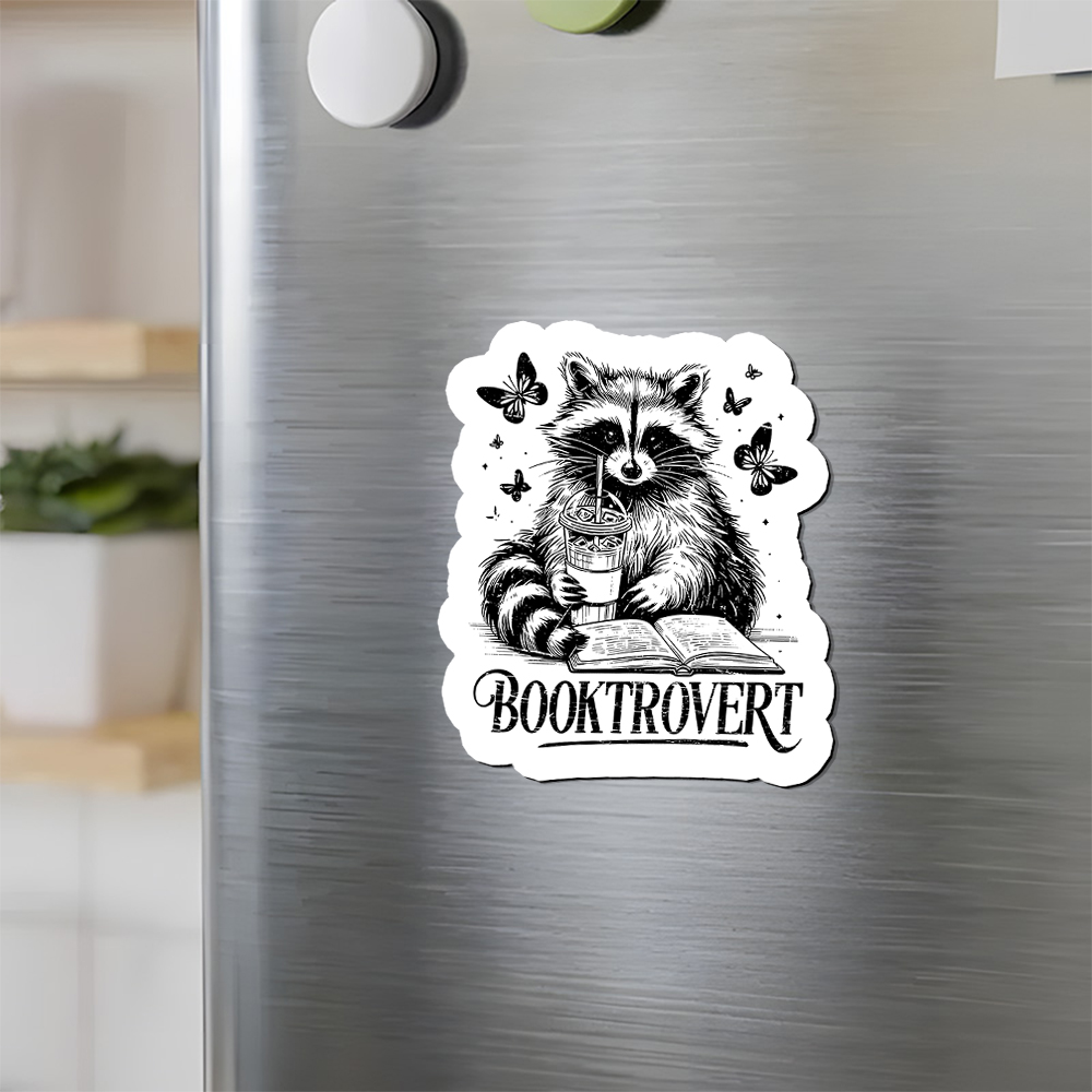Pagewings Raccoon BookTrovert Fridge Magnet