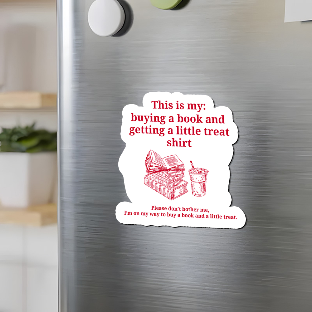 Pagewings Buying A Book And Getting A Little Treat Fridge Magnet
