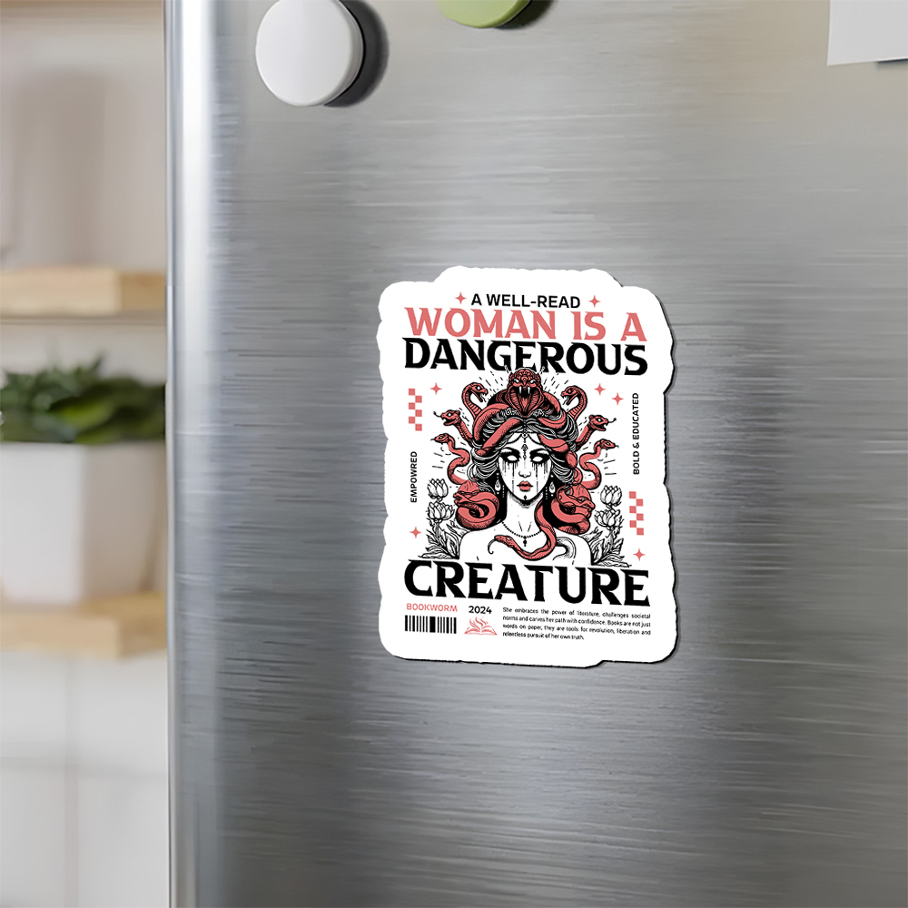 Pagewings A Well-Read Woman is A Dangerous Creature Fridge Magnet