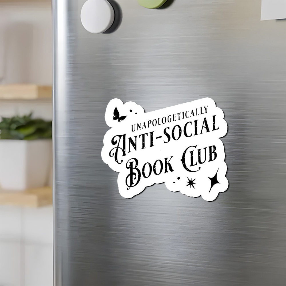 Pagewings Anti-social Book Club Comfort Colors Fridge Magnet