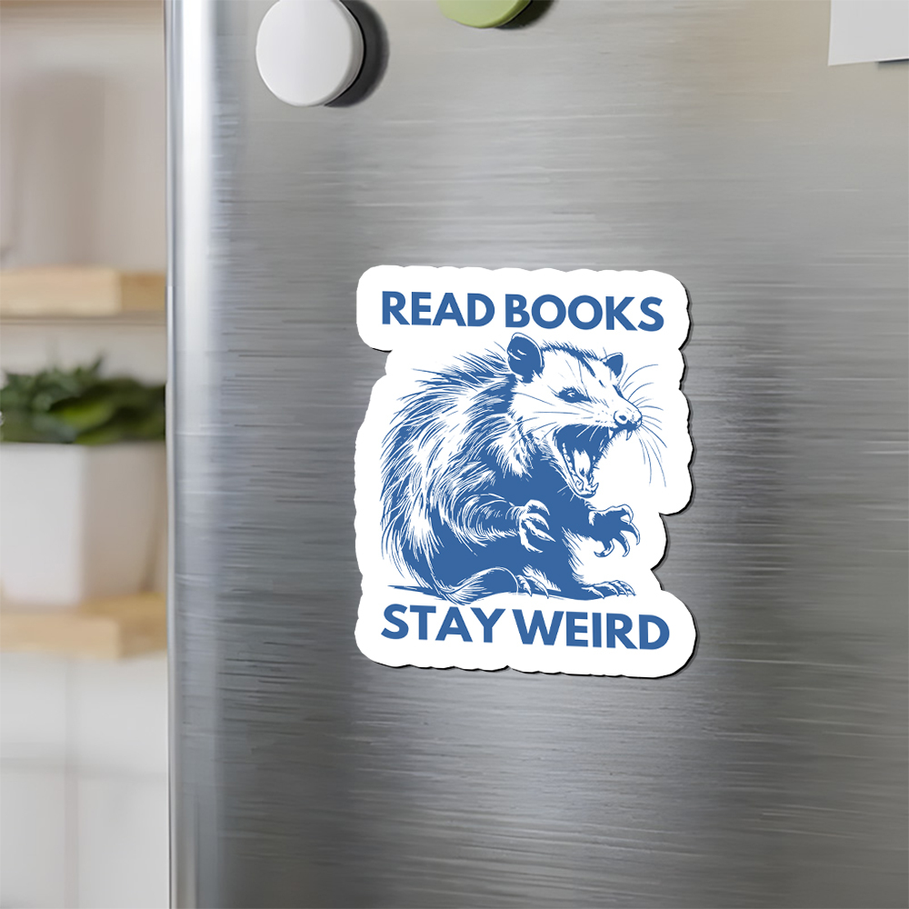 Pagewings Read Books Stay Weird Fridge Magnet