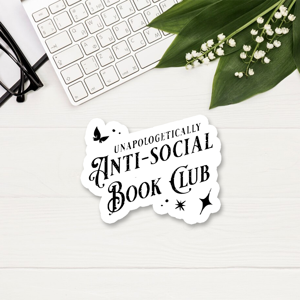 Pagewings Anti-social Book Club Sticker