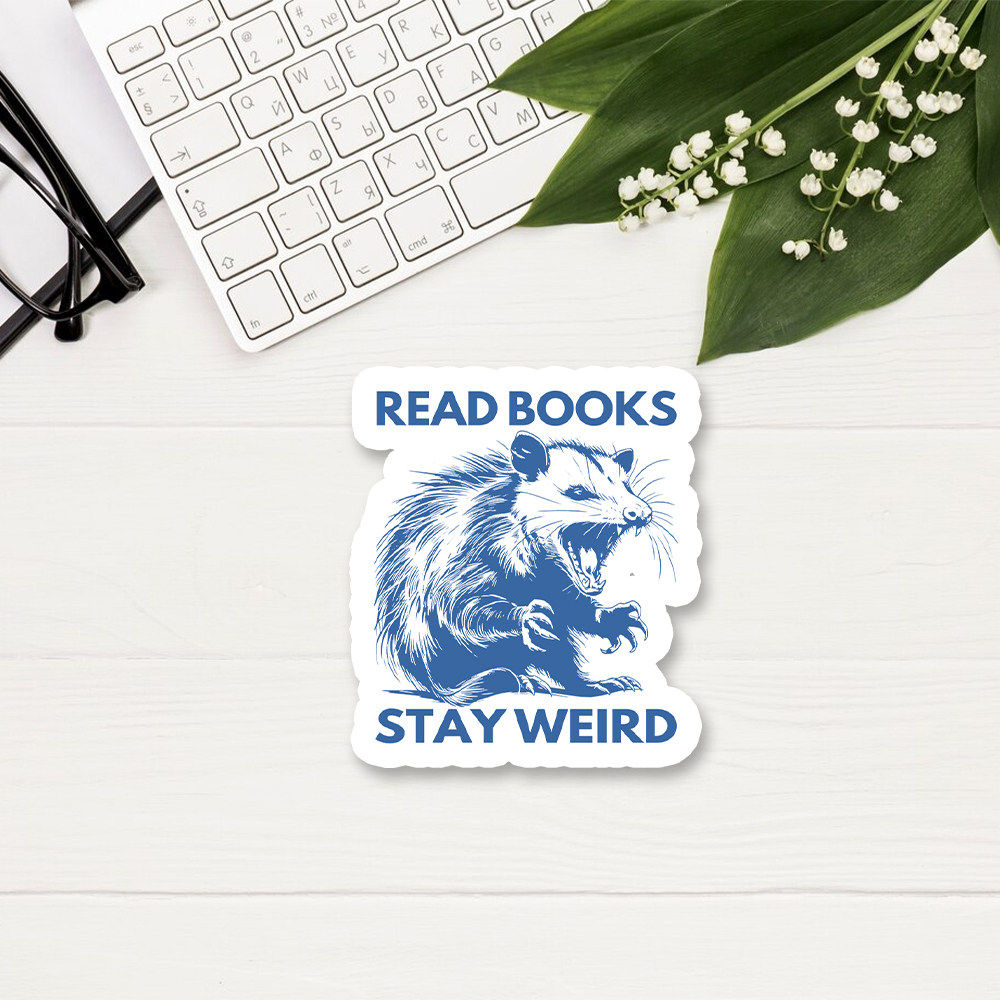 Pagewings Read Books Stay Weird Transit Parks Sticker