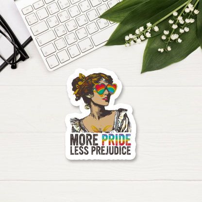 Pagewings More Pride Less Prejudice Sticker