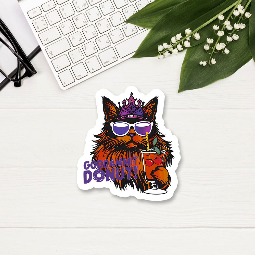 Pagewings Goddammit Donut Sticker
