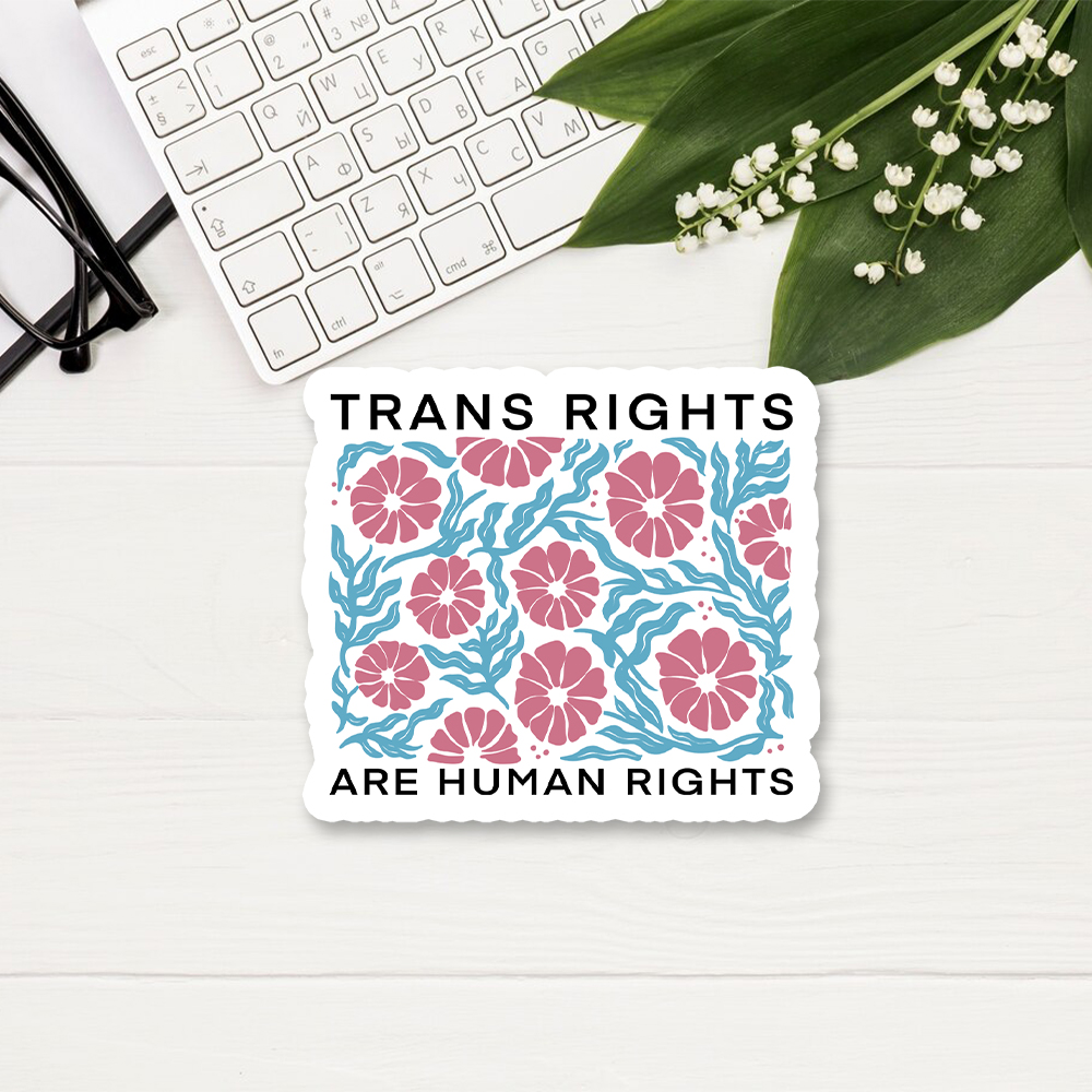 Pagewings Trans Rights Are Human Rights Sticker