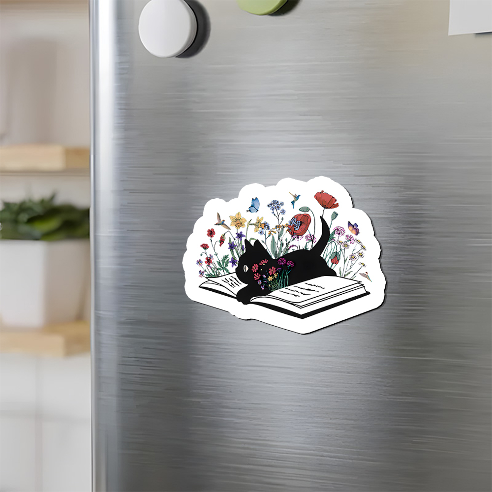 Pagewings Cute Book Cat Fridge Magnet