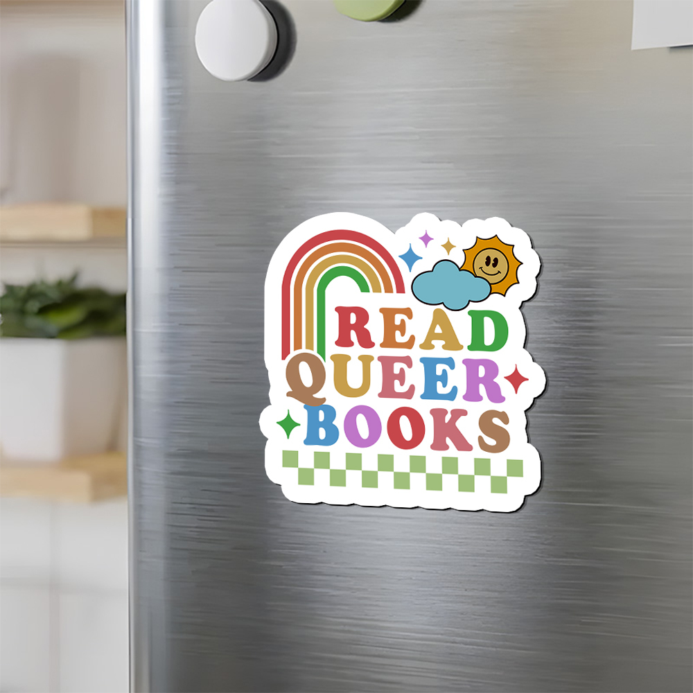 Pagewings Read Queer Books Fridge Magnet