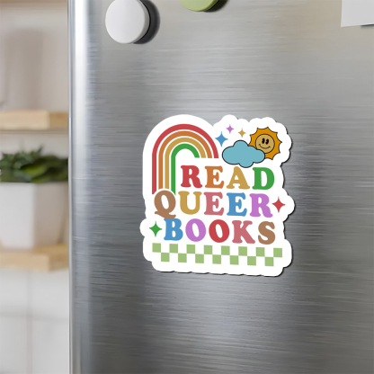 Pagewings Read Queer Books Fridge Magnet
