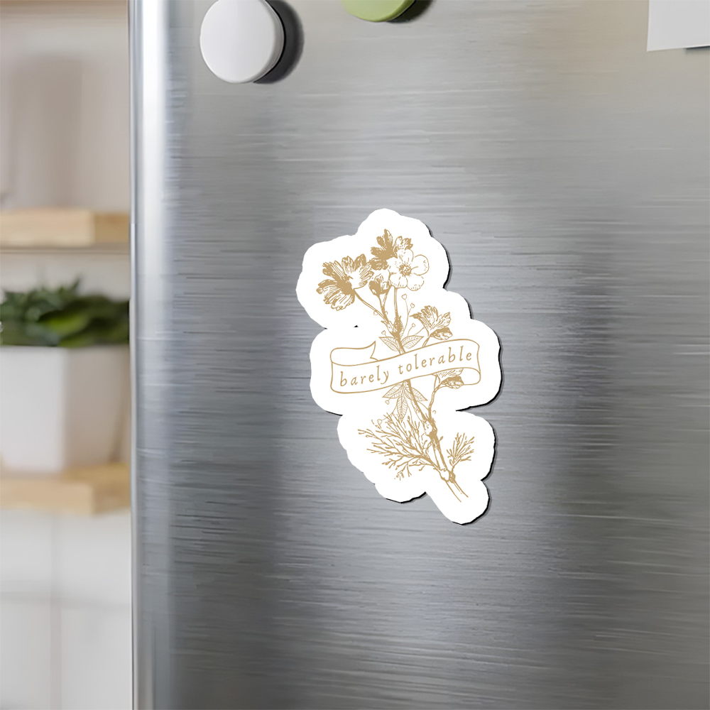 Pagewings Barely Tolerable Fridge Magnet