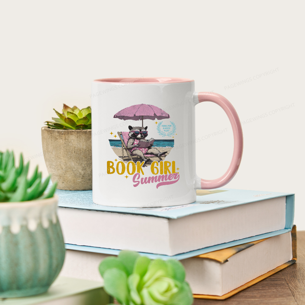 Pagewings Book Girl Summer Mug