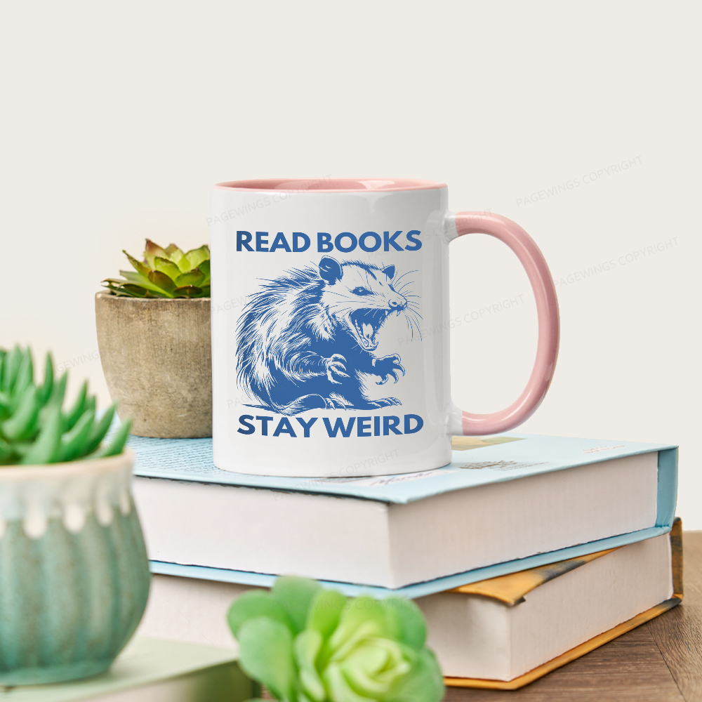 Pagewings Read Books Stay Weird Mug