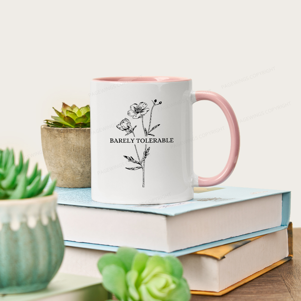 Pagewings Barely Tolerable Mug