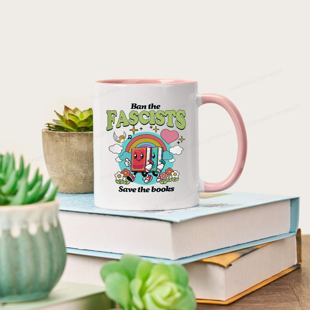Pagewings Ban the Fascists Save the Books Mug