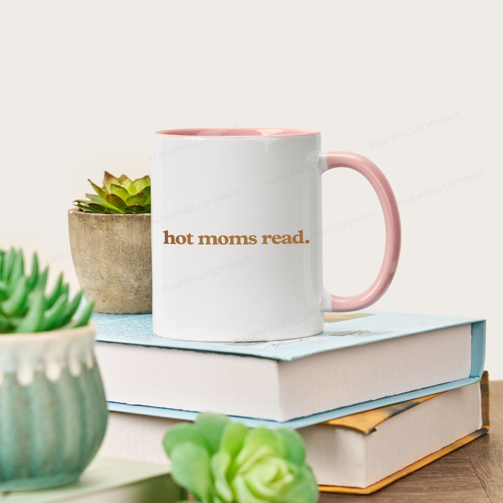 Pagewings Hot Moms Read Mug